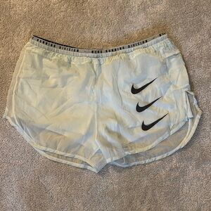 Nike Light Blue Athletic Shorts Lightweight Elastic Waist